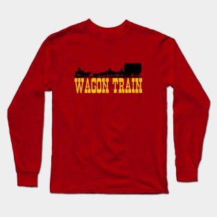 Wagon Train - Logo - 50s/60s Tv Western Long Sleeve T-Shirt